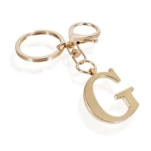 Gold-Plated Letter Keychain, A-Z Letter Key Ring With Heart, Personalized Metal Keychain Designed For Women, Perfect Accessory - Multicolor - View 19