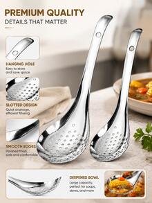 2/1pc Spherical Spoon, Stainless Steel Perforated Spoon, Small Caviar Spoon, Molecular Gastronomy Set (Suitable For Containers), Molecular Gastronomy Bar Egg Spoon Kitchen Utensil - View 5