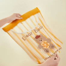 No-Drill Wall-Mounted Hook & Loop Storage Bag, Cartoon Mesh Storage Pouch, Home Socks & Miscellaneous Items Organizer, Hanging Trash Bag - Multicolor - View 4