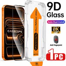 CASECOPS 1Pc Full Coverage HD Anti-Shatter Tempered Glass Phone Screen Protector, Self-Cleaning, One-Click Installation, For IPhone 17 Pro Max, 9H Hardness Tempered Glass, Full Screen Coverage, Anti-Fingerprint, Bubble-Free, Easy Installation, For IPhone 17 Pro Max/17 Air/17e/16 Plus/16 E/16/15 Pro Max/14 Pro Max/13 Mini/12/11 Series - 1Pc - View 32