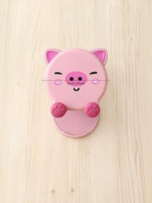 Cartoon Pink Pig Phone Stand, Cute Pink Pig Design, Foldable, Creative Desktop Stand, Portable Foldable, Convenient Essential For Travel And Home Use - Multicolor - View 9