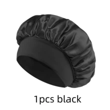 Women's Natural Curly Hair Satin Silk Sleep Cap, Loose Beanie Style Sleep Bonnet - Multicolor - View 15