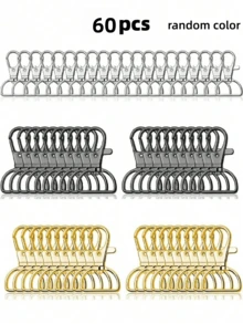 20/60/100pcs Rotating Spring Hook Keychains With D-Ring, Handmade Supplies, Key Ring Making Accessories, Sewing Accessories, 360° Rotating, Durable Zinc Alloy DIY Hardware Accessories, Suitable For Key Rings, Lanyards And Wallets - Multi-color - View 19