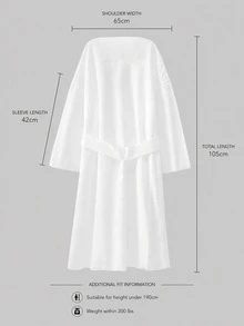Disposable Bathrobe Unisex Long Portable Hotel Bathrobe Travel Towel Set Suitable For All Seasons Travel And Business Trips 1pc/2pcs/4pcs/6pcs Optional - White - View 2