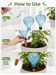 1個水滴造型自動澆水球，500ml 自動澆水尖頭，適用於室內盆栽植物，可愛透明綠色植物澆水助手，適合居家、辦公室與度假園藝照護 - 水滴形 - 查看 12