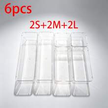 4/6/7/8-Piece Transparent Drawer-Style Storage Boxes, Suitable For Cosmetics, Desktop Organizers, Beauty Supplies, Miscellaneous Items, Kitchen And Bathroom Supplies. - Clear - View 11