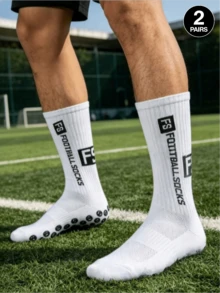1/2/3/4 Pairs FS Pattern Football Socks, Shock-Absorbing Comfortable Wear-Resistant Sports Socks, Suitable For Outdoor Fitness Basketball Socks - Multicolor - View 9