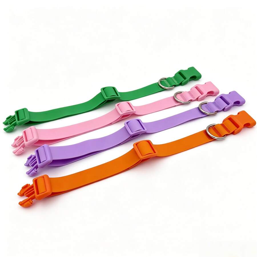PVC Cat & Dog Collar - Adjustable Size, Suitable For Large, Medium And Small Pets, Waterproof Pet Collar - Soft And Comfortable, Dog Training, Multiple Colors Available - Multicolor - View 1