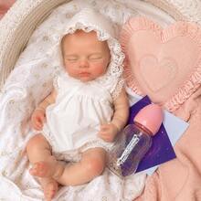 13 Inch Reborn Baby Doll For Girls, Full Body Silicone, Open Mouth Design, Children's Sleep Companion Doll, Anatomically Accurate, Perfect Birthday And Holiday Gift - Reborn - View 10