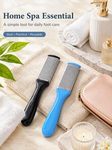 Stainless Steel Foot File, Callus Remover Tool & Pedicure Foot Rasp, Double Sided Dead Skin Remover With Ergonomic Handle, Smooth Heel Care Tool For Home Salon,Travel, Mother's Day,Father's Day Gift For Women,Men,Seniors - Multicolor - View 6