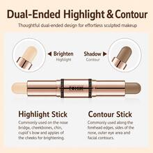 FOMIX Stik Kontur & Highlighter Dua Ujung 2-in-1, Riasan Pembentuk Wajah yang Lembut dan Mudah Dibaurkan, Formula Halus yang Dapat Diaplikasikan Berlapis-lapis, Menciptakan Kontur Alami yang Terdefinisi, Mencerahkan dan Mempertegas Bentuk Hidung, Pipi, dan Garis Rahang, Stik Riasan - MultiWarna - View 4