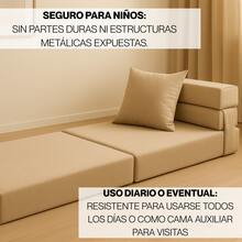 Sofá Cama Individual 190x70x15 Poliéster - Champán - Ver 8