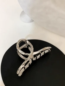 1 Pack Silver Small Metal Hair Clips, Hair Claw, Suitable For Fine And Thick Hair, Strong Grip, Fashionable Hair Accessories For Women - Silver - View 2