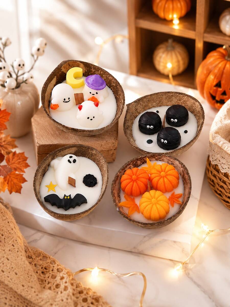 Halloween Pumpkin Scented Candle Gift, Aromatherapy Decor, Home Decoration, Party Decoration - A - View 1