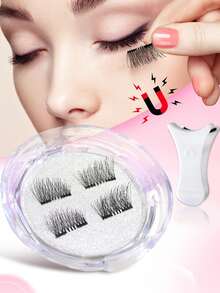 Waloshow Magnetic Eyelashes Set - Natural & Realistic, No Glue Or Eyeliner Needed, Lightweight & Reusable, Comes With Tweezer For Easy Application. Fake Eyelashes, Lashes, False Eyelashes - Black - View 18