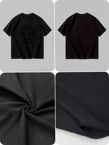 Men T-Shirts - 黑色 - 查看 4