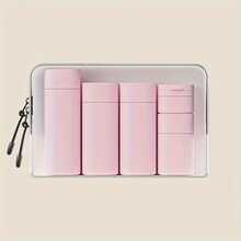 6pcs Travel Set, Includes Shampoo, Body Wash, Lotion, Cream Bottle, Empty Cosmetic Containers, Portable Storage Set - Multicolor - View 14