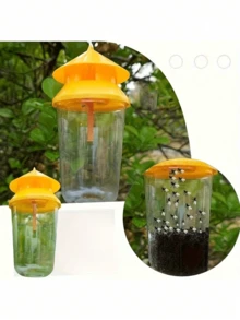2pcs Bottle + Lid, Reusable, No Electricity, No Power Required, Suitable For Orchards, Vegetable Gardens And Bee Farms, Insect Trap, Lure Trap - A - View 7