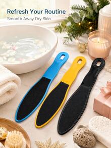 Foot File Pedicure Tool, Manual Heel Rasp, Foot Care Callus Remover, Ergonomic Handle, Black Matte Foot Brush, Heel Care Tool, Suitable For Home SPA Bathroom, Portable Travel Beauty Accessory, Self-Care Gift - Multicolor - View 8