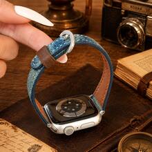 1pc Horseshoe Buckle Premium Leather Watch Band, Compatible With Apple Watch, Fits 42mm, 38mm, 40mm, 41mm, 44mm, 45mm, 46mm, 49mm Sizes. Fashionable Smartwatch Replacement Strap, Suitable For Apple Watch Series Ultra2, Ultra SE2, SE 10, 9, 8, 7, 6, 5, 4, 3, 2, 1, Unisex, Perfect As A Back To School Gift For Students. - Royal Blue - View 6