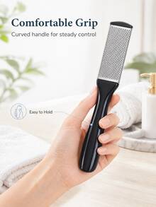 Double-Sided Stainless Steel Foot File, Foot Callus Removal Tool, Metal Foot File For Removing Rough Skin And Dead Skin, Heel Scraper Foot Care Tool, Professional Foot Care Supplies, Suitable For Home Spa, Manicure And Foot Care Accessories - Multicolor - View 5