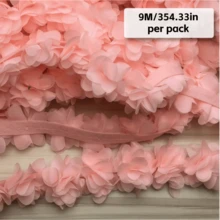 1m/39.37in 3D 雪紡蕾絲手工花朵，鞋子、帽子與衣物 DIY，服飾配件，泳裝裝飾配件 - 雪芽 - 查看 9