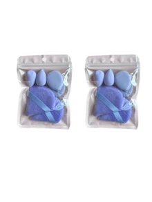 6Pcs Value Makeup Puff Set, Mini Beauty Sponge & Finger Cushion Puff Combo, Back To School Essential Cosmetic Tool,Multiple Colors Available - Multicolor - View 14