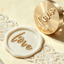 1個 Love 英文單字圖案蠟封印章頭（不含手柄）－婚禮邀請函蠟封印章－禮品包裝蠟封印章 - 愛 - 查看 2