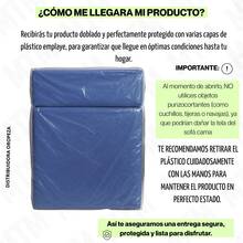 Sofá Cama Individual 190x70x15 Poliéster - Azul Marino - Ver 10