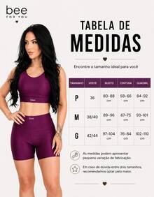 Fitness Set: Gym Shorts, Cropped Top, Bee Zero, Transparency, Comfortable - Purple - View 7