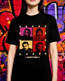 5 Seconds Of Summer T-Shirt  Everyone's A Star! Where - 黑色 - 查看 1