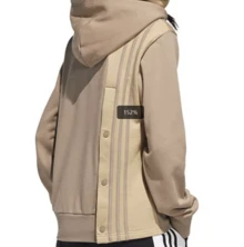 Adidas 女款小版型春秋修身百搭運動套頭運動衫 HH9450 - 淡咖啡 - 查看 6