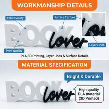 Book Decor, Modern Minimalist Bookshelf Accessory, 3D Plastic Letter Sculpture Ornament, Suitable For Home Office Desk, Cute Gift For Book Lovers, Suitable For Bookworms, Librarians, Teachers (Black/Pink/Red), Aesthetic Home - Multiple Styles - View 10