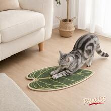 Home Sisal Leaf Cat Scratching Pad, Durable, Can Be Installed On Wall/Sofa/Headboard/Table Leg, No Shedding, Washable, Suitable For Kittens And Adult Cats. Used For Scratching, Resting, Playing; Dorm/Apartment/Rental Home Decor, Portable Holiday Gift - one-size - View 1