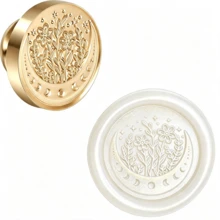 1pc Detachable Round Brass Wax Seal Stamp Head, No Handle, Suitable For Decoration, Greeting Cards, Envelopes, Wine Bottle Seals, Notebooks, Perfume Bottles - Single Piece - View 16