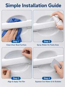 10pcs Transparent Car Door Handle Bowl Protection Film, Invisible Anti-Scratch Paint Protection Sticker, High Elasticity Flexible No Glue Residue Waterproof Protective Sticker, Easy Installation, Suitable For Most Sedans, SUVs, Trucks, Pickups, Daily Car Exterior Accessories - A - View 2