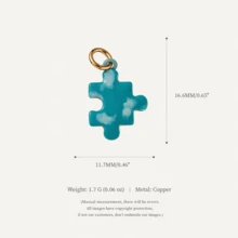 1pc New Childhood Memories Pendant, Vintage Distressed Style, 14k Gold Plated Copper Material, Suitable For Daily DIY Commemoration, Factory Semi-Finished Production And Other Scenarios - Multicolor - View 8