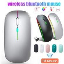 Rechargeable Wireless RGB LED Mouse 2.4GHz Ultra-Slim Optical RF-6800C - Random - View 2