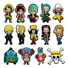 Panini 1pc One Piece Anime Luffy & Zoro Soft PVC Shoe Charms, Suitable For Clogs And Sandals Shoe Buckle Decoration - Multicolor - View 3