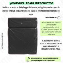 Sofá Cama Individual 190x70x15 Poliéster - Negro - Ver 10