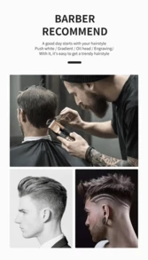 KEMEI Professional Wireless Hair Clipper | Barber Use - USB Rechargeable Trimmer With 4 Comb Guides | Ceramic Blades, Men's Grooming Kit | Home & Salon Hair Clipper - Multicolor - View 6