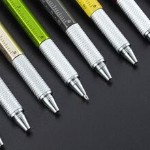 Multifunctional 6-In-1 Tool Pen, Pocket Metal Practical Pen With Ruler, Stylus, Screwdriver Bits, Portable Keychain Small Tool Pen, Suitable As Gift For Men, Engineers, Repairmen - Sets - View 2