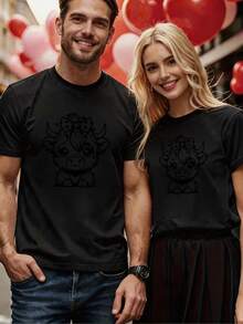 Men T-Shirts - 黑色 - 查看 2