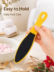 Foot File Pedicure Tool, Manual Heel Rasp, Foot Care Callus Remover, Ergonomic Handle, Black Matte Foot Brush, Heel Care Tool, Suitable For Home SPA Bathroom, Portable Travel Beauty Accessory, Self-Care Gift - Multicolor - View 3