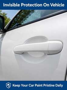 10pcs Transparent Car Door Handle Bowl Protection Film, Invisible Anti-Scratch Paint Protection Sticker, High Elasticity Flexible No Glue Residue Waterproof Protective Sticker, Easy Installation, Suitable For Most Sedans, SUVs, Trucks, Pickups, Daily Car Exterior Accessories - A - View 5