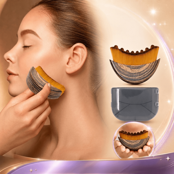 New Lymphatic Sculpting Facial Massage Brush, Lymphatic Detox Facial Massage Brush, Suitable For Chin And Neck Contour, Soft For All Skin Types, Ergonomic Beauty Tool, With Portable Storage Box