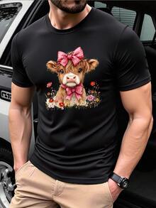 Men T-Shirts - 黑色 - 查看 6