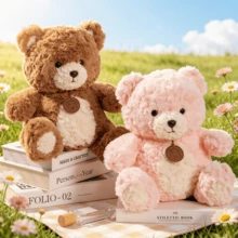 1 pieza Muñeco de peluche de oso teddy lindo, muñeco de peluche de anime de dibujos animados sentado, cojín de peluche, adecuado para decoración del sofá del hogar, regalo de cumpleaños o Navidad, adecuado para amigos, familia y amantes de los osos, se puede usar para recuerdos de fiesta, decoración y uso diario - Multicolor - Ver 1