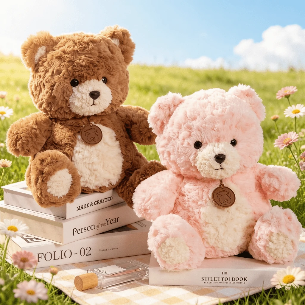 1 pieza Muñeco de peluche de oso teddy lindo, muñeco de peluche de anime de dibujos animados sentado, cojín de peluche, adecuado para decoración del sofá del hogar, regalo de cumpleaños o Navidad, adecuado para amigos, familia y amantes de los osos, se puede usar para recuerdos de fiesta, decoración y uso diario - Multicolor - Ver 1