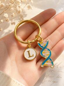 DNA Keychain Gift For Biology Students Gifts For Mother, Father, Graduation, And Teacher - Blue DNA - View 4